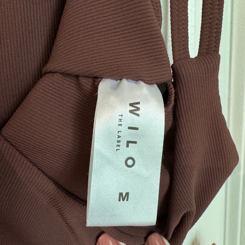 Wilo the Label Flare Jumpsuit Brown Ribbed Size Medium - Picture 4 of 9